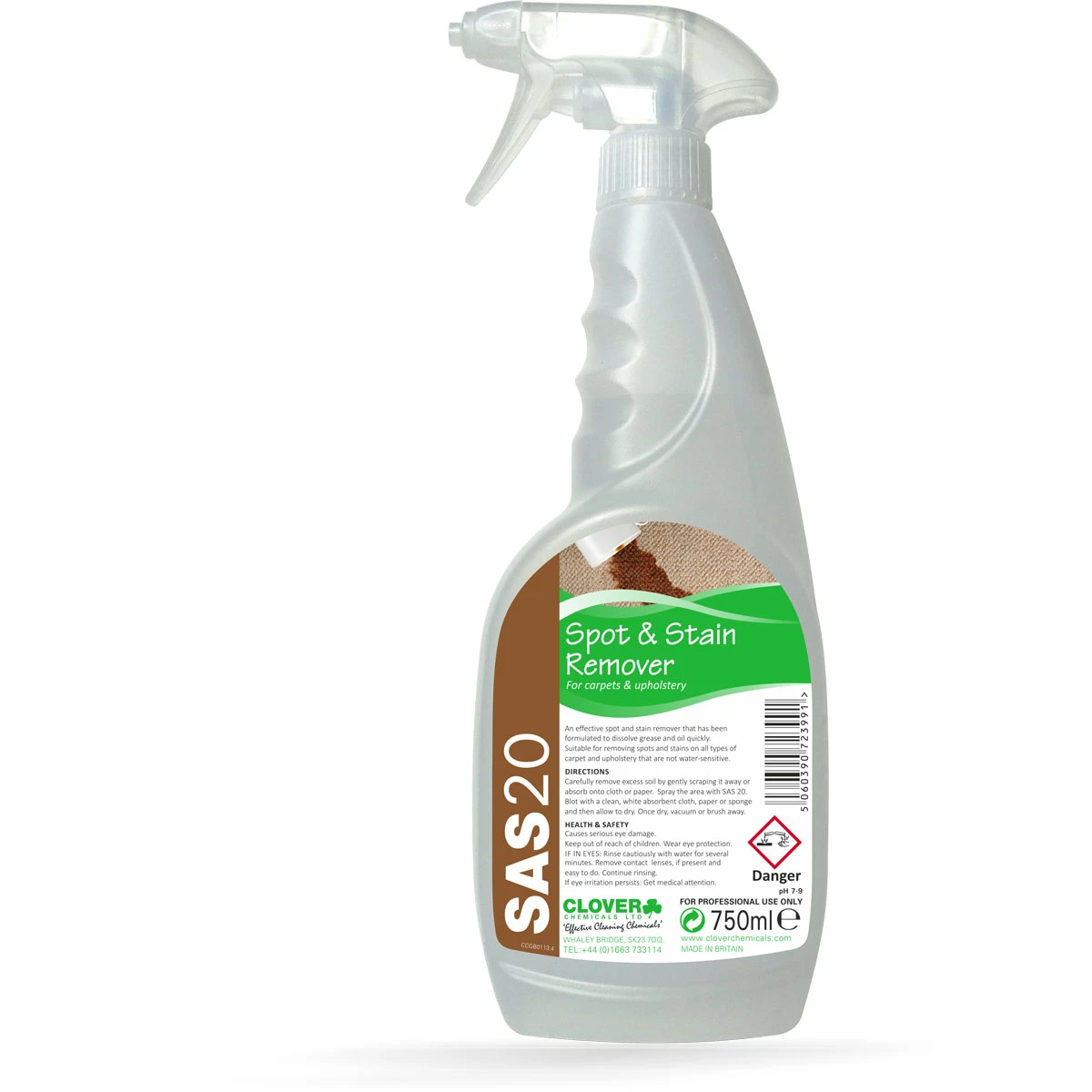 Clover SAS 20 Spot and Stain Remover RTU 