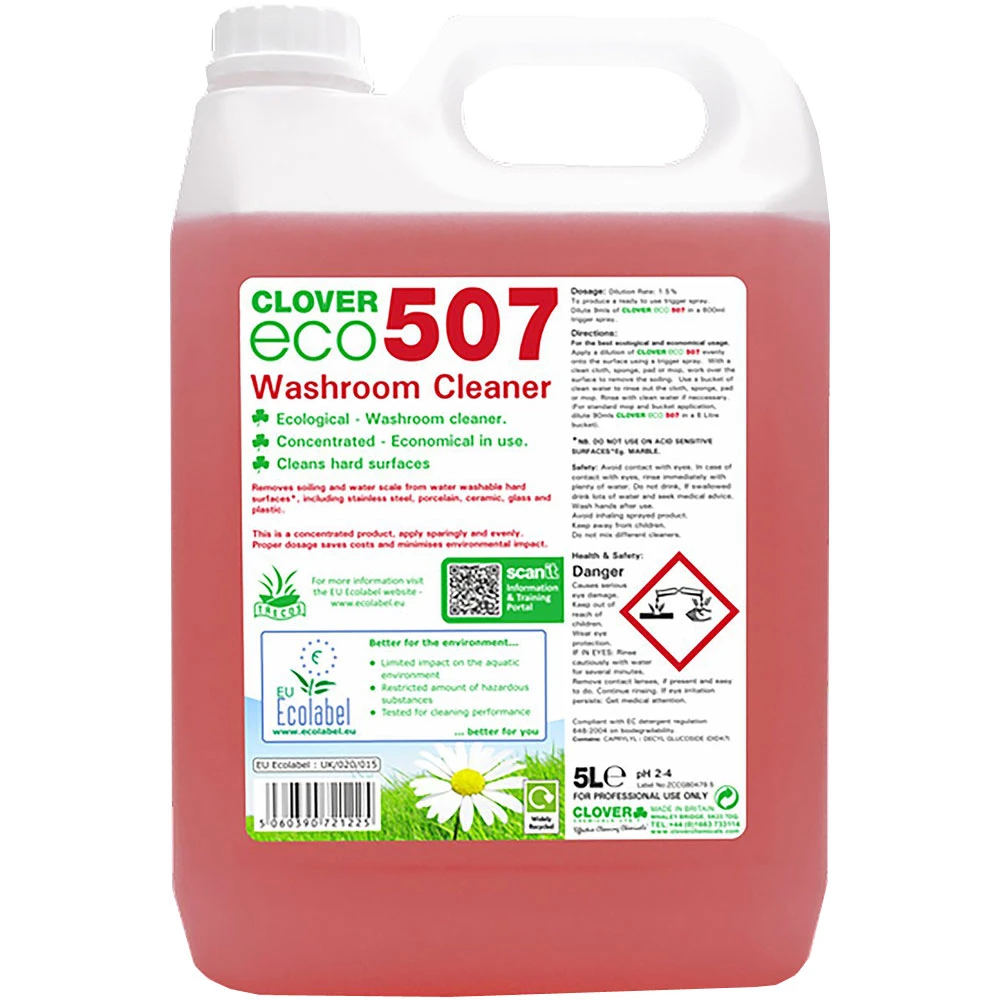  Clover Eco 507 Washroom Cleaner 5L 