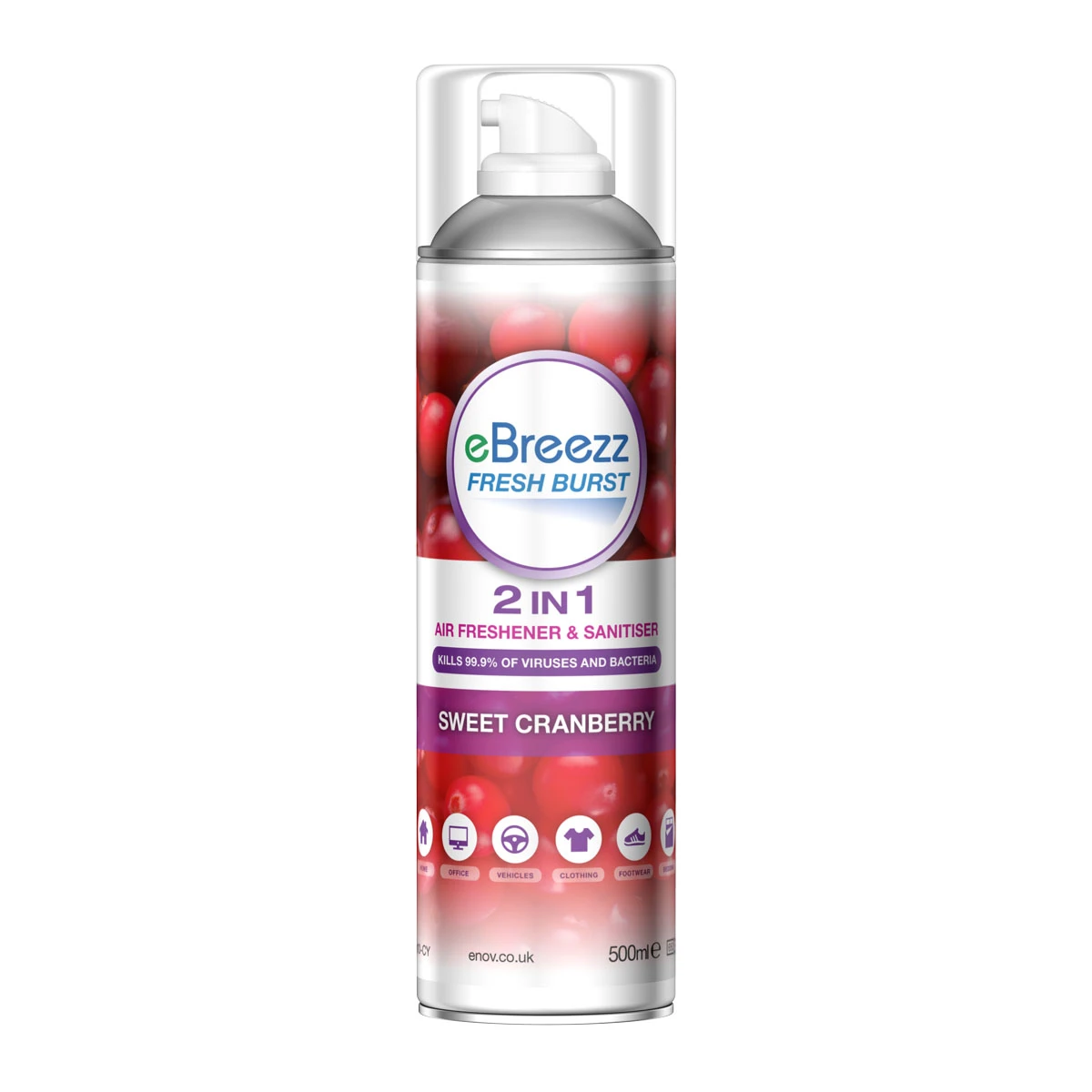 eBreezz Fresh Burst Sweet Cranberry 2 in 1 Air Freshener & Sanitiser