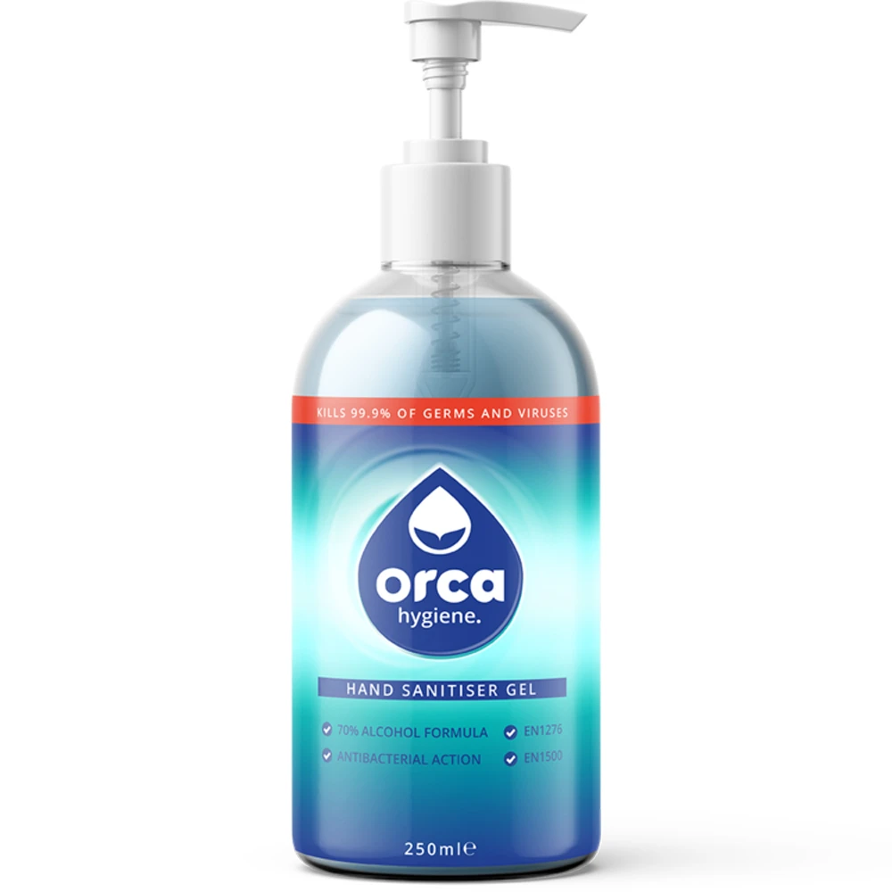 Orca H1 70% Alcohol Hand Sanitiser Gel 250ml Pump Top