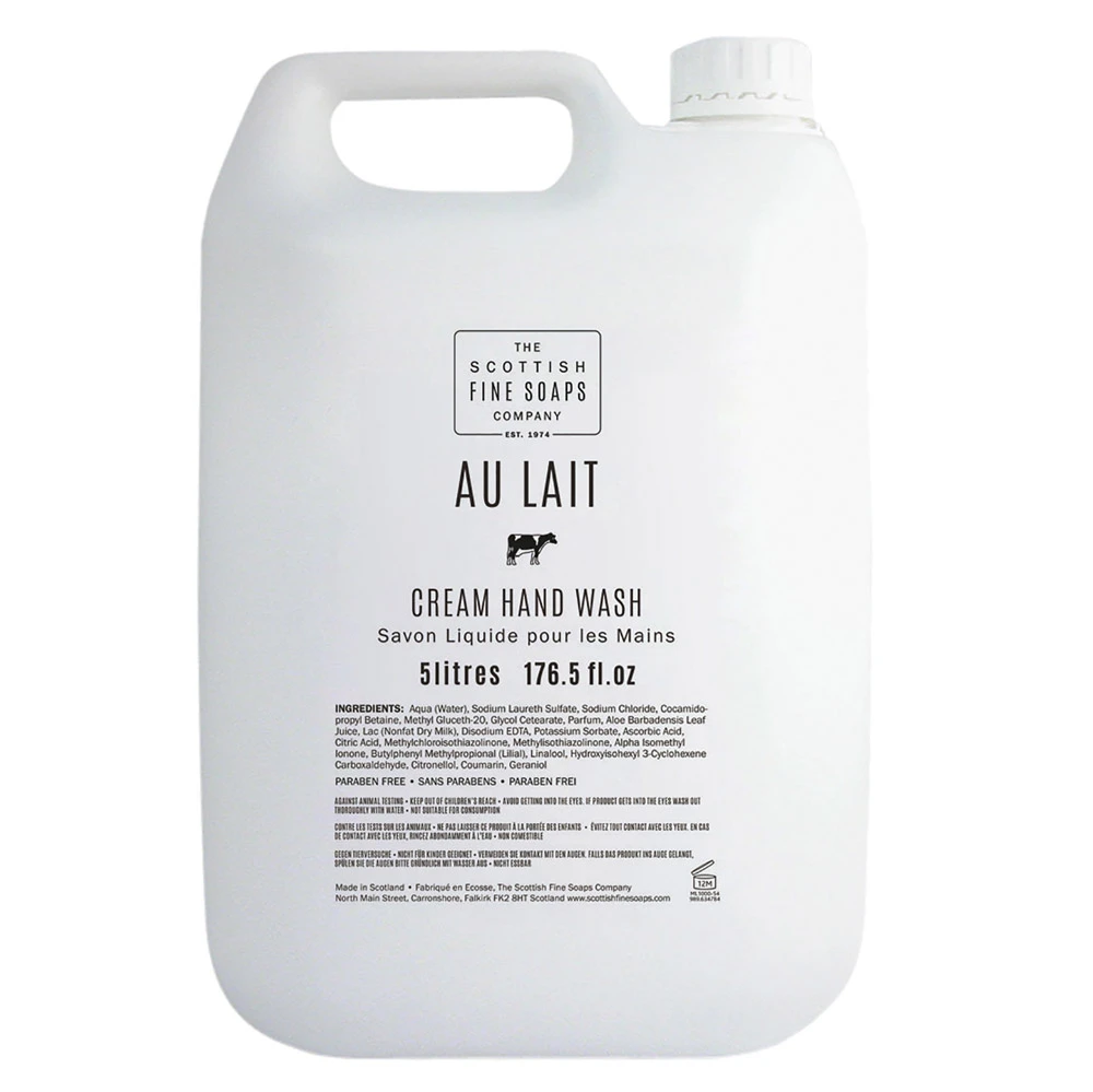 Scottish Fine Soaps Au Lait Creamy Hand Wash 5 Litre