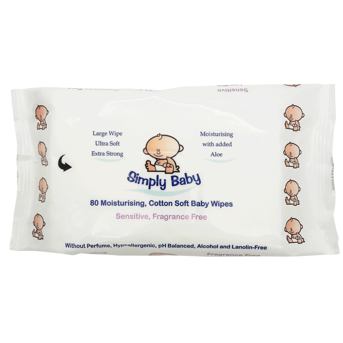 Simply Baby Wipes Fragrance Free with Aloe 