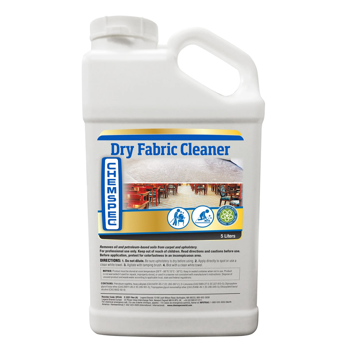 Chemspec Dry Fabric Cleaner 5 Litre 