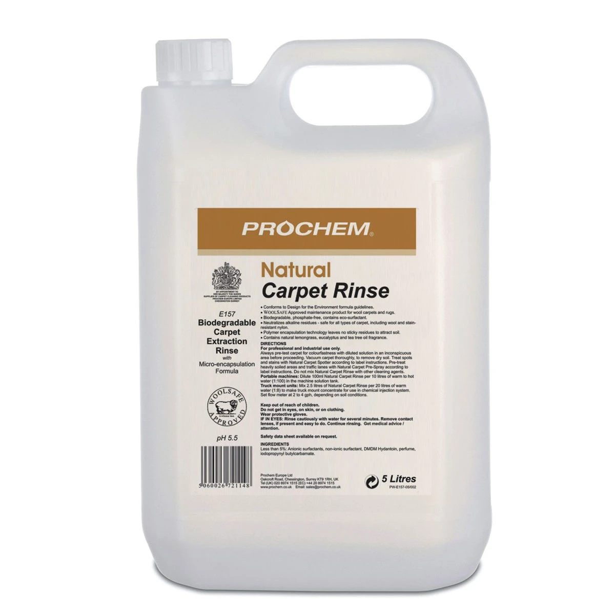  Prochem Natural Carpet Rinse 5 Litre 