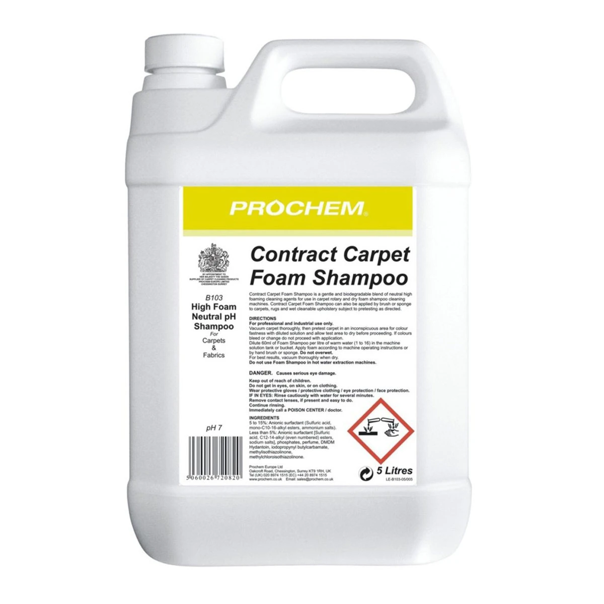 Prochem Contract Carpet Foam Shampoo 5 Litre