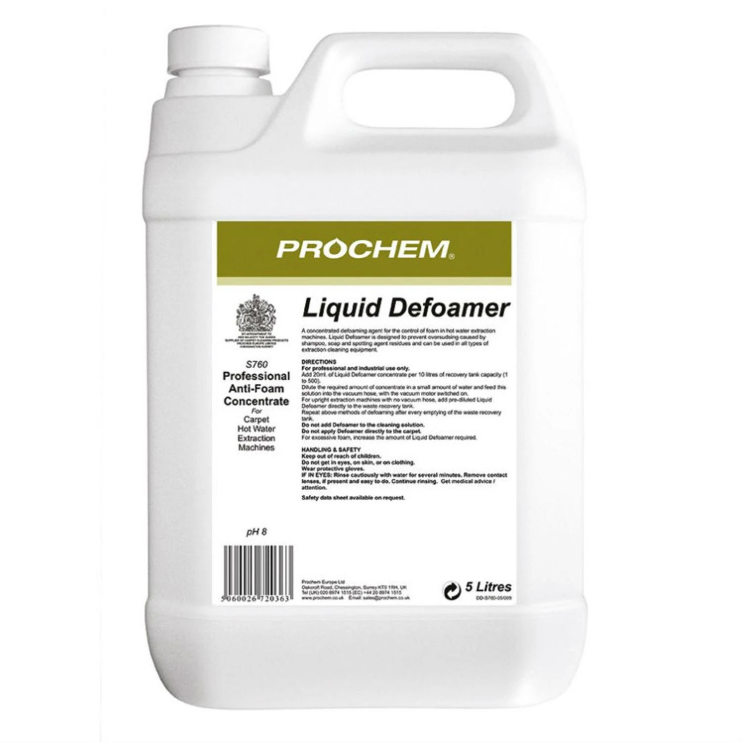  Prochem Liquid Defoamer 5 Litre 