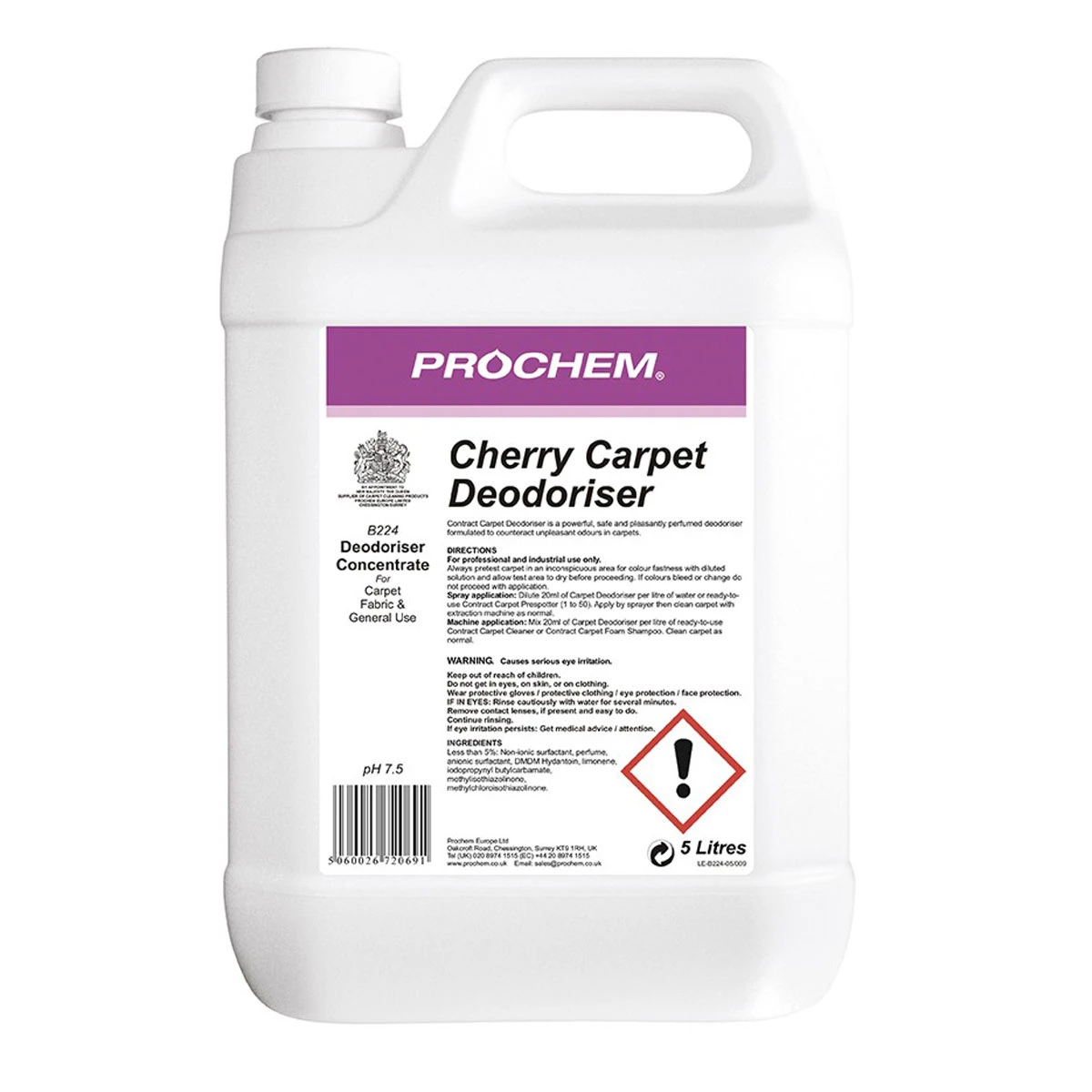 Prochem Cherry Carpet Deodoriser 5 Litre 