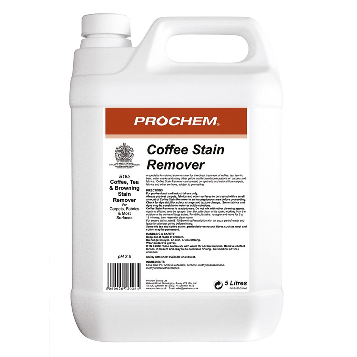  Prochem Coffee Stain Remover 5 Litre 