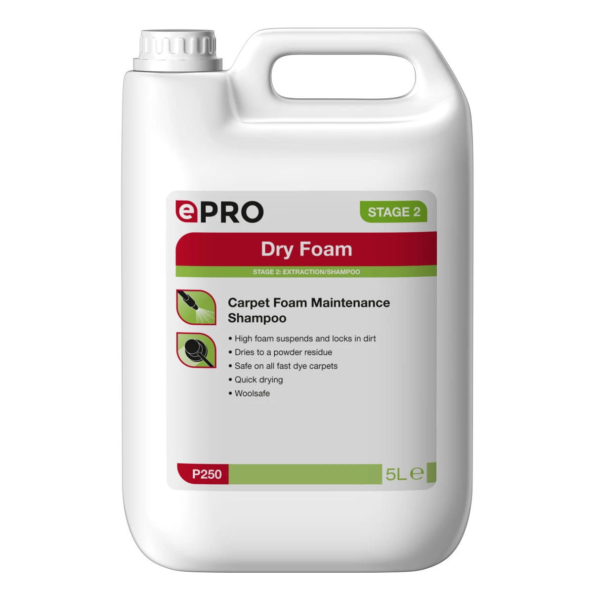  ePro P250 Dry Foam Carpet Shampoo 5 L 