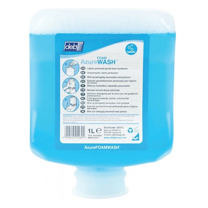  Deb Azure Foam Wash Hand Cleanser 1 Litre 