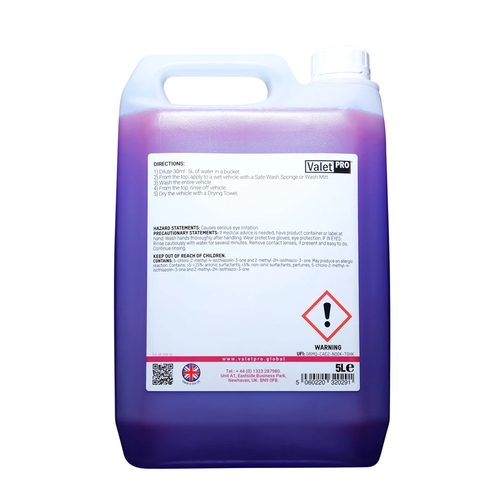 ValetPro EC6 Concentrated Car Wash Shampoo 5L