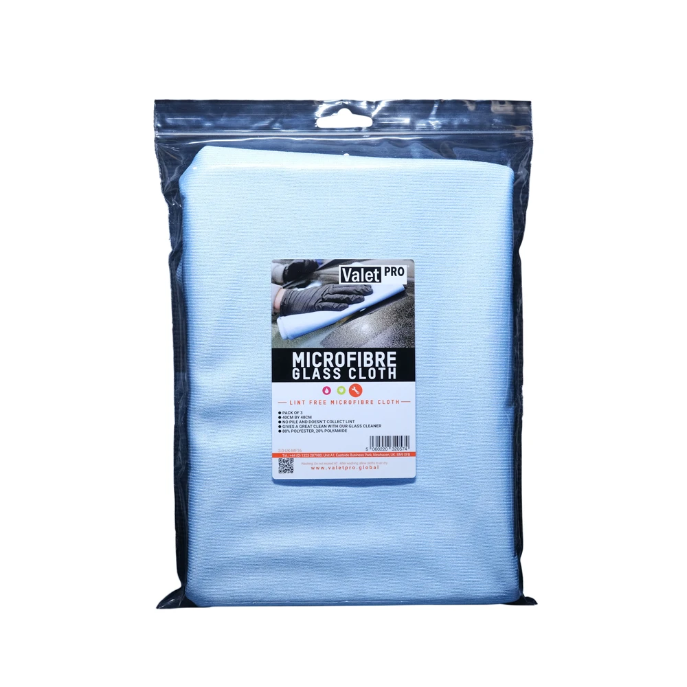 ValetPro MF16 Lint-Free Glass Microfibre Cloth Blue 40 x 48cm