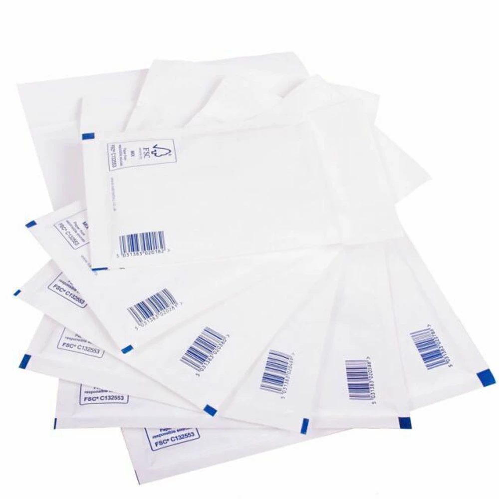 JanSan Bubble Mailer Postal Bag White A/000 110 x 165mm