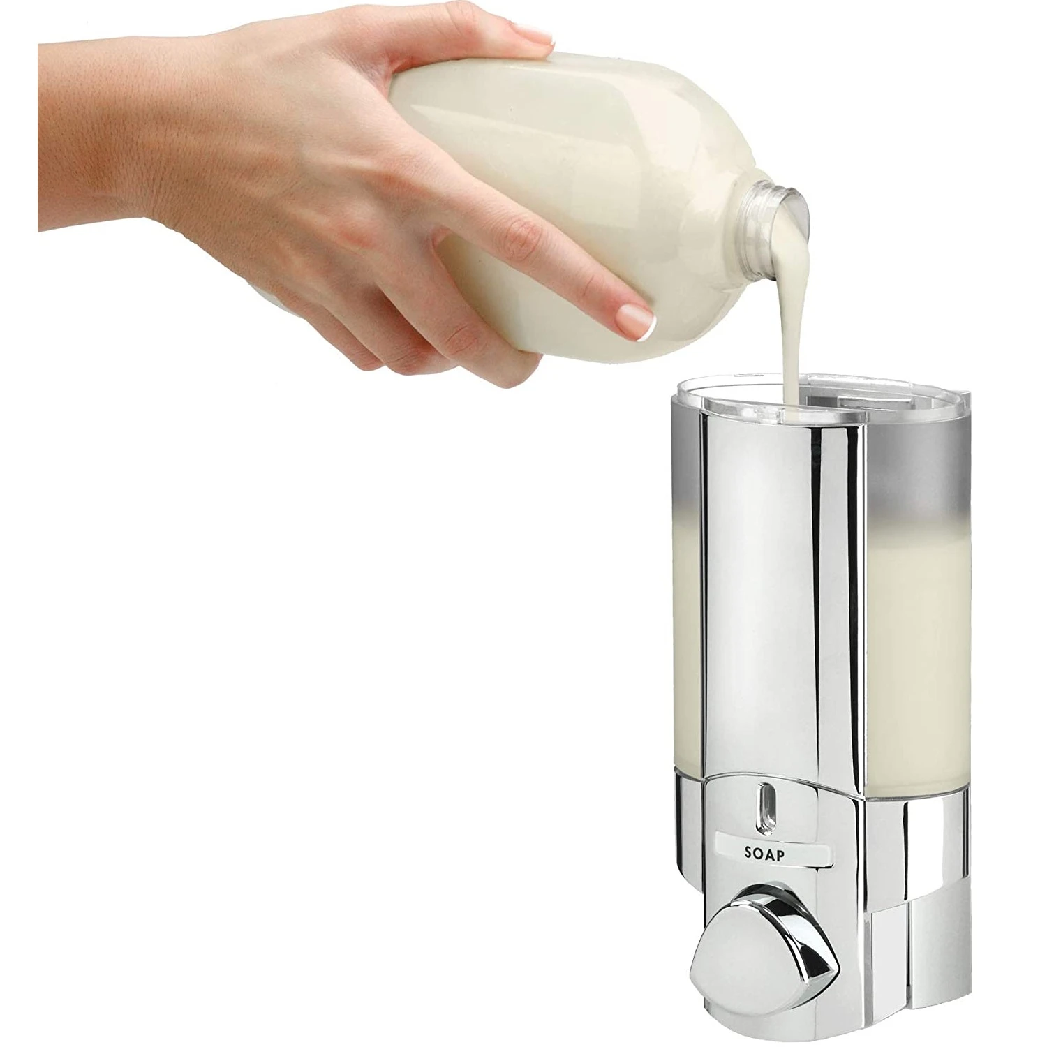 LFS C1 Chamber Soap Lockable Dispenser Chrome