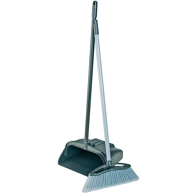  JanSan Plastic Lobby Dustpan & Brush Black Black