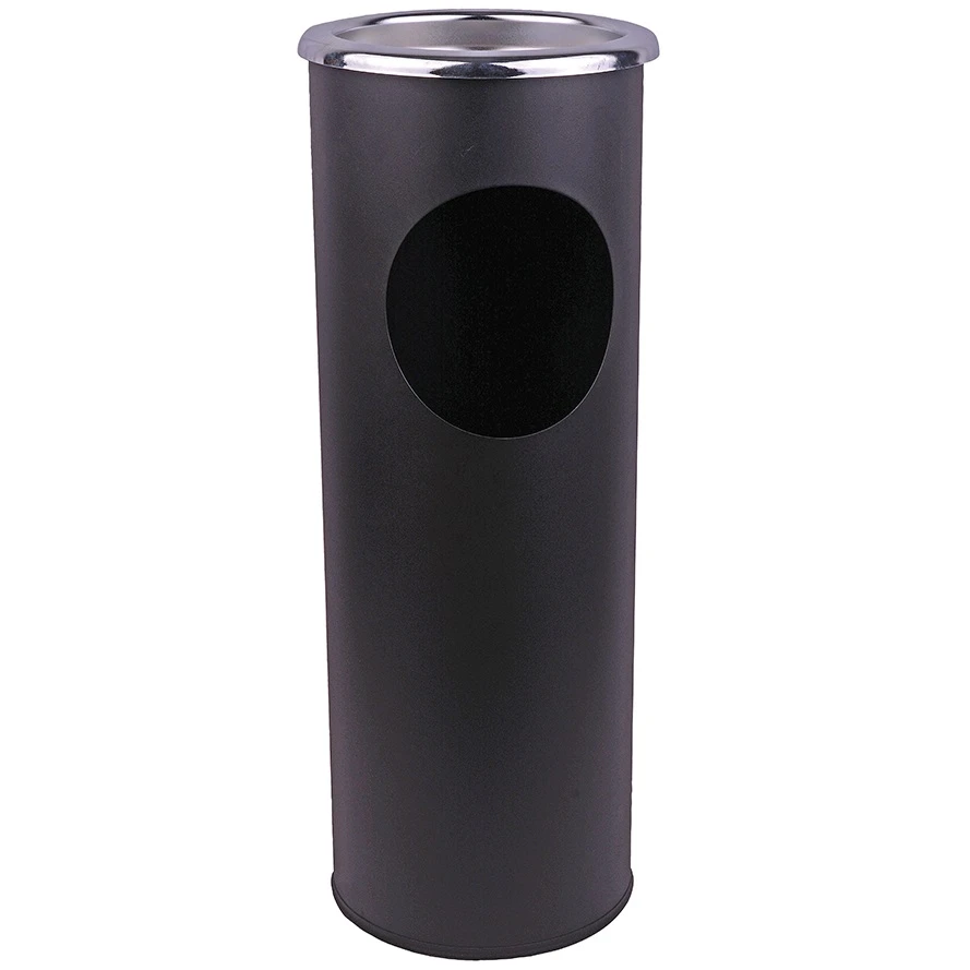 JanSan Ashtray Stand &amp; Litter Bin Black 