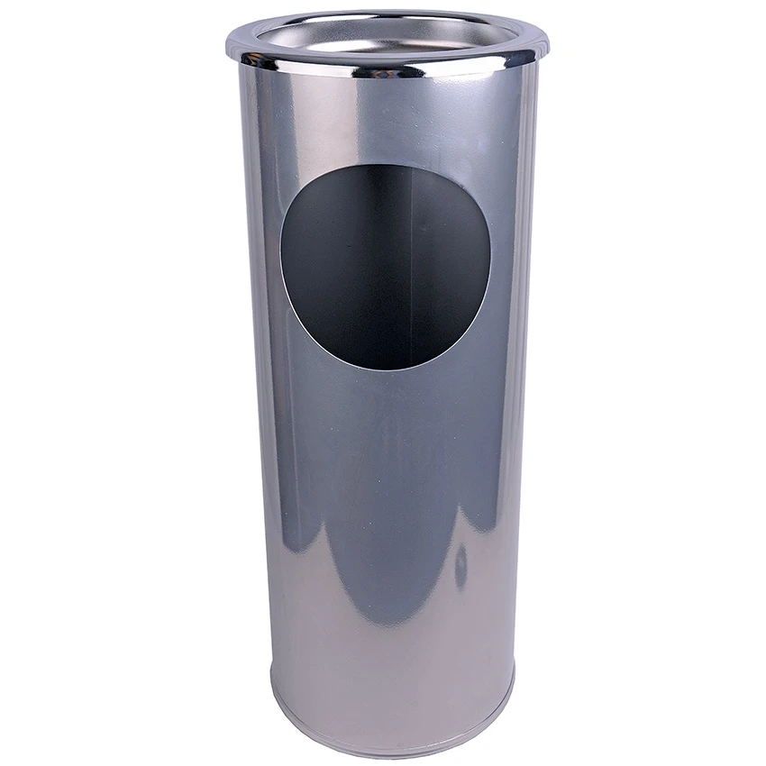 JanSan Ashtray Stand &amp; Litter Bin Silver 