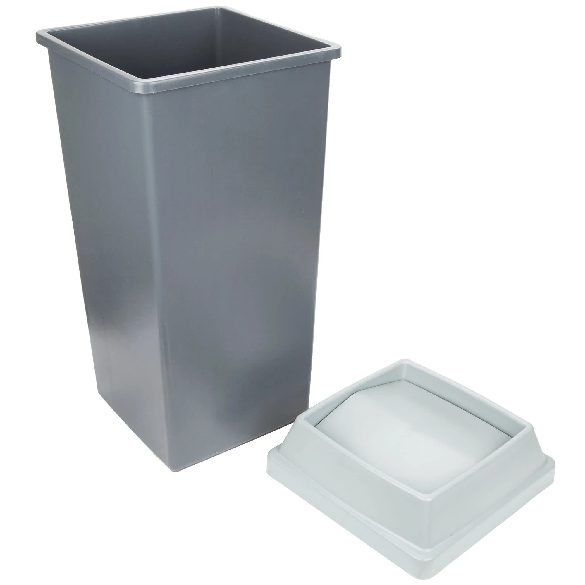 Continental Swingline Square 112 Litre Bin & Lid Grey