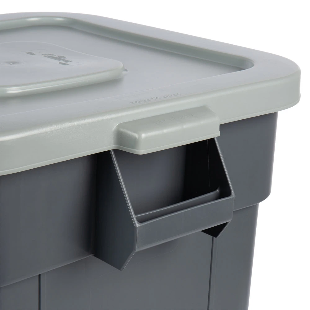 Continental Huskee 120 Litre Square Bin & Lid Grey