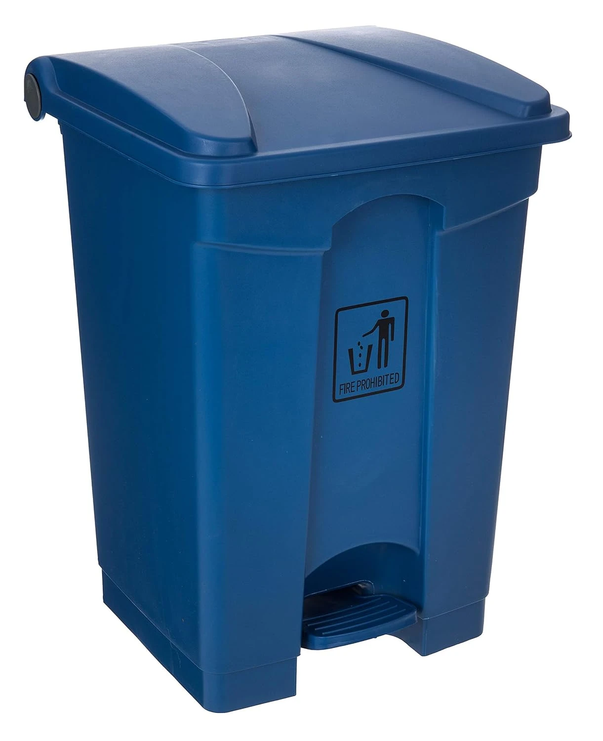 JanSan Front Step-On Polypropylene Bin 45L with Lid Blue