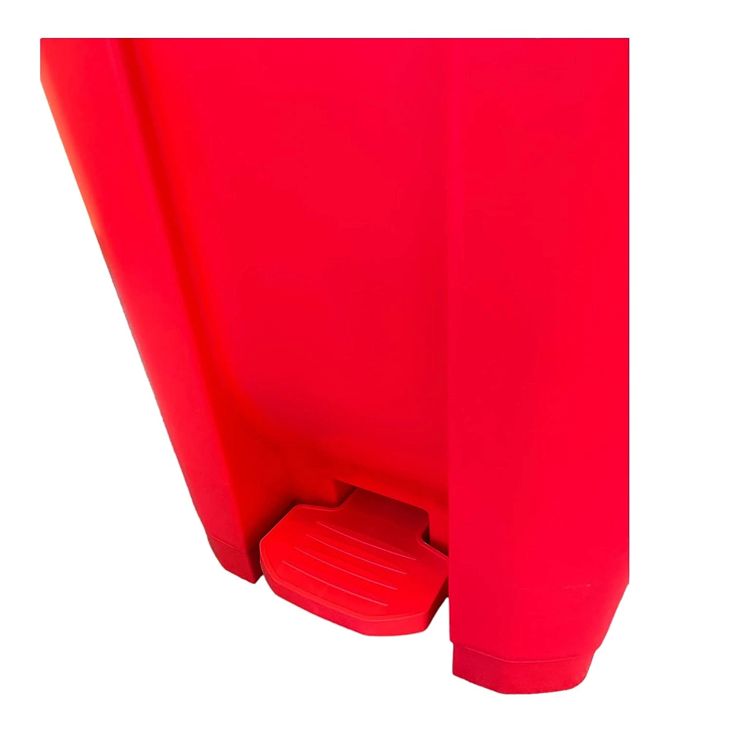 JanSan Front Step-On Polypropylene Bin 45L with Lid Red