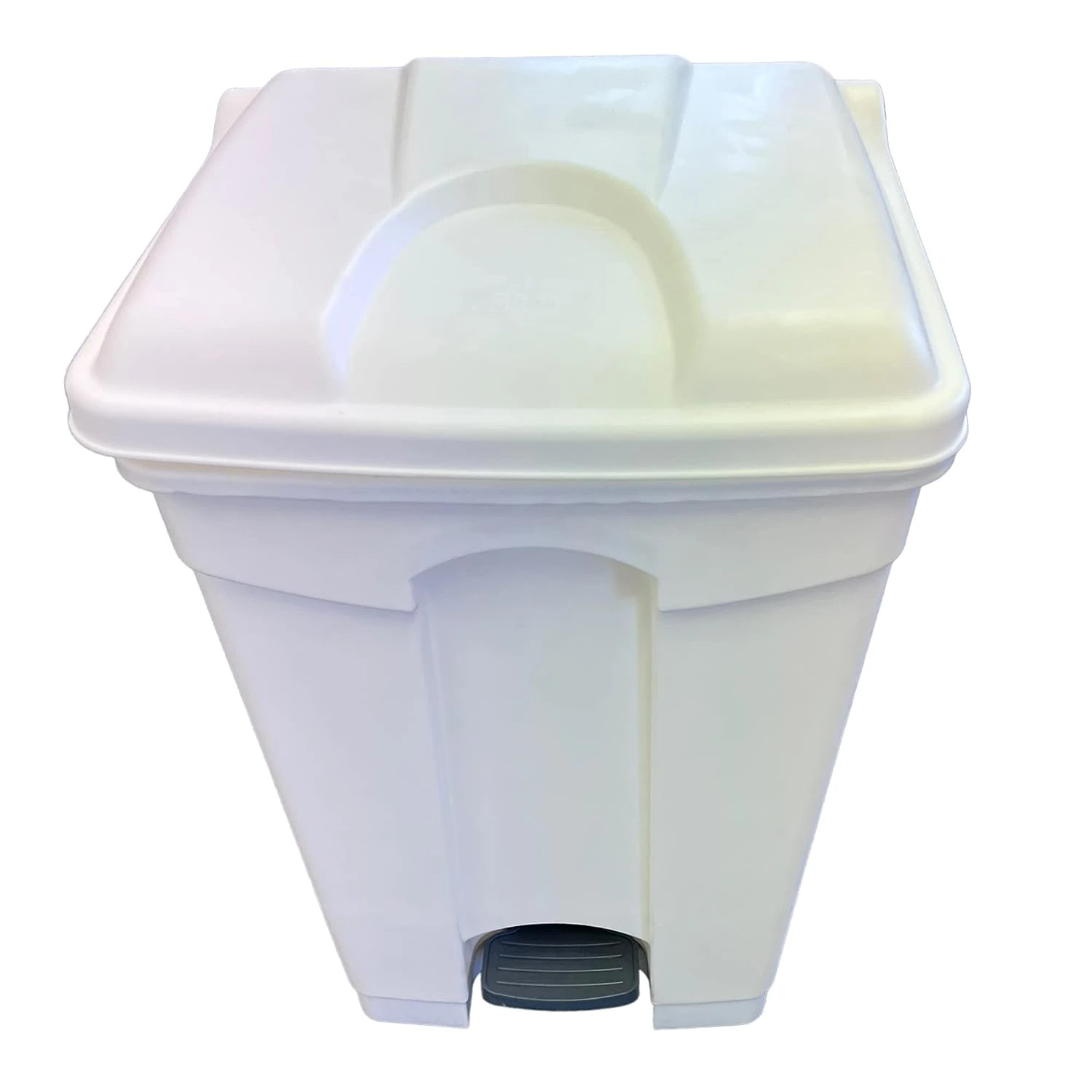 JanSan Front Step-On Polypropylene Bin 45L with Lid White