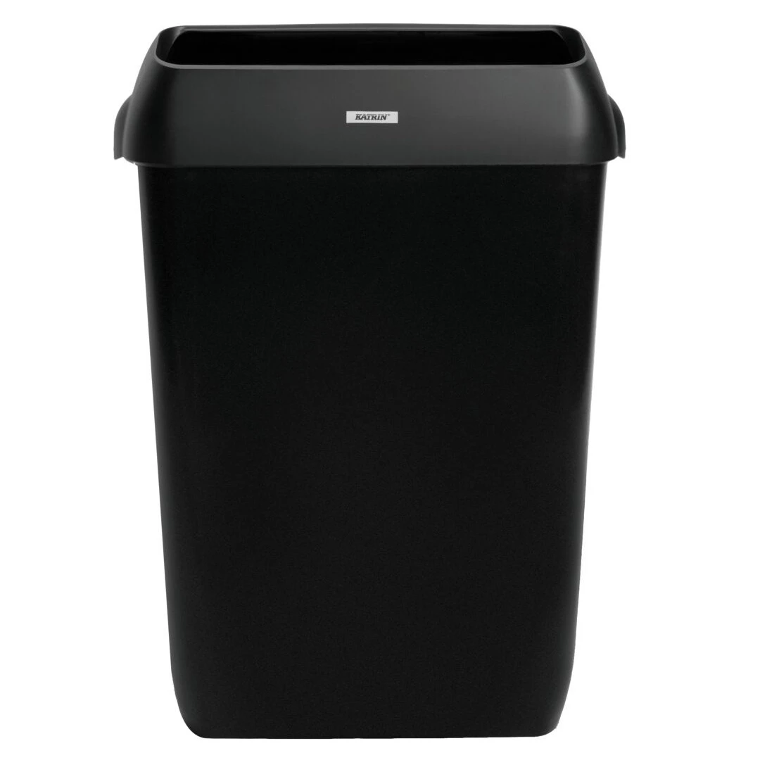 Katrin 92285 Inclusive Waste Bin With Lid 50 Litre Black