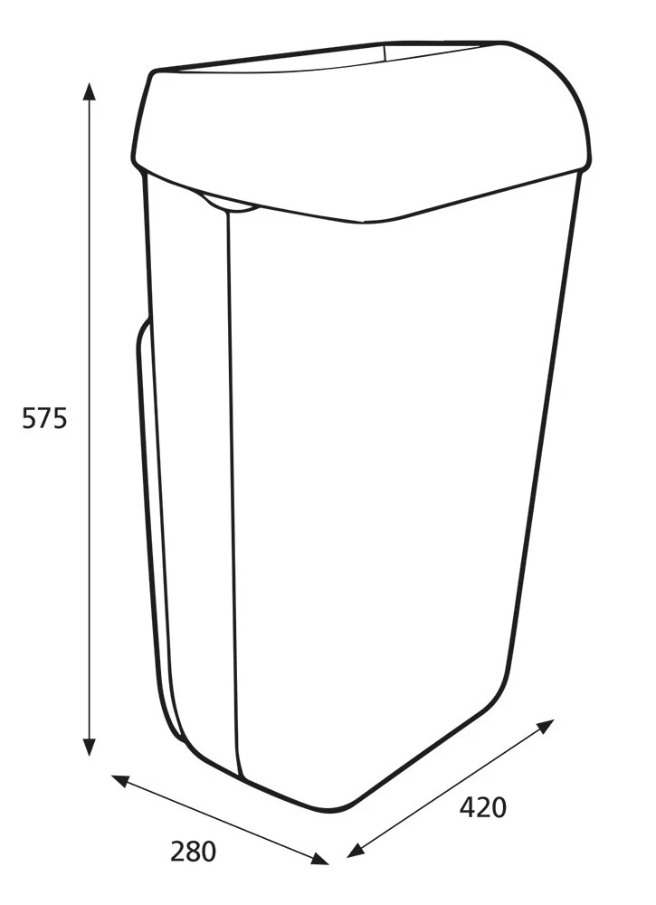 Katrin 91912 Inclusive Waste Bin With Lid 50 Litre White