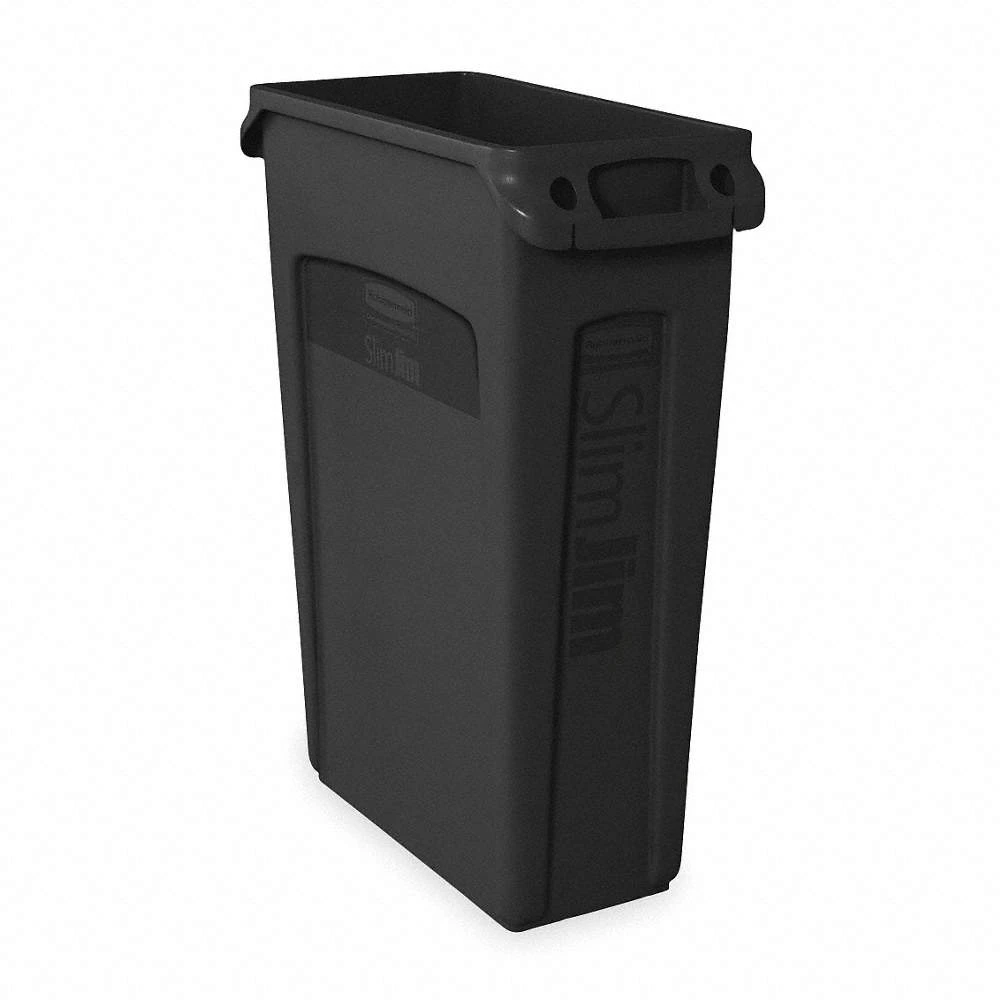 Rubbermaid Slim Jim Vented Bin Black 87 Litres