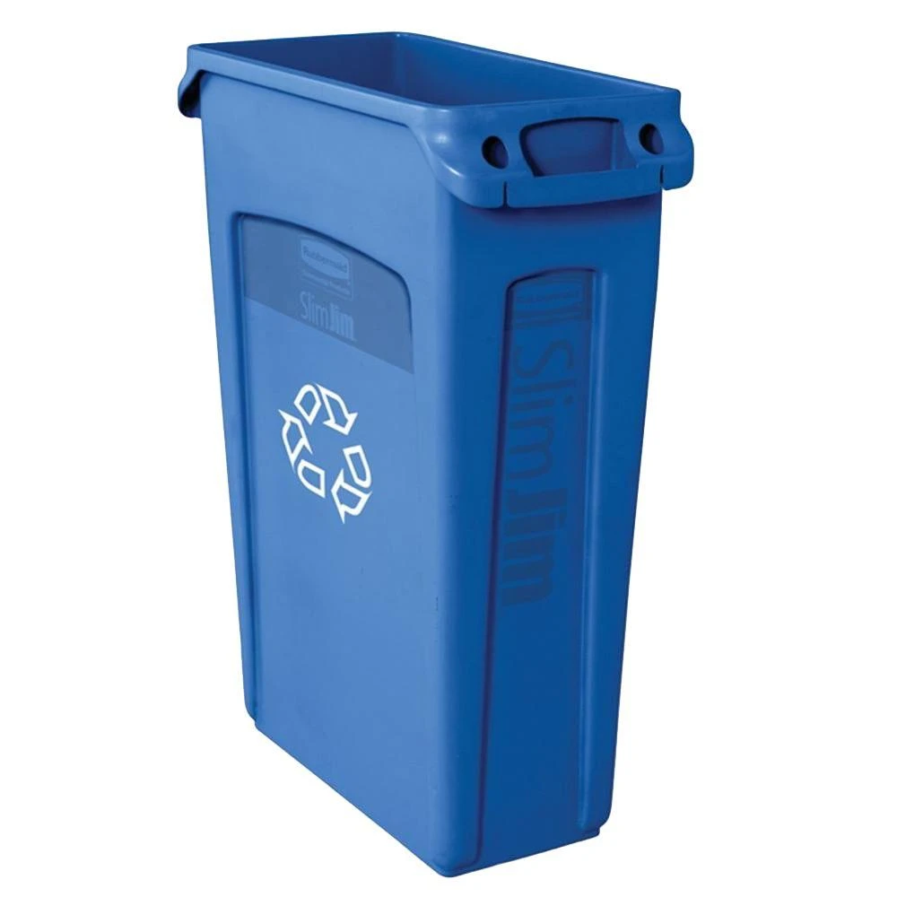  Rubbermaid Slim Jim Vented Bin Blue 87 Litres