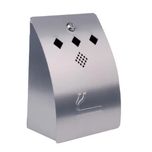  Curved Wall Mounted Ashtray Stainless Steel