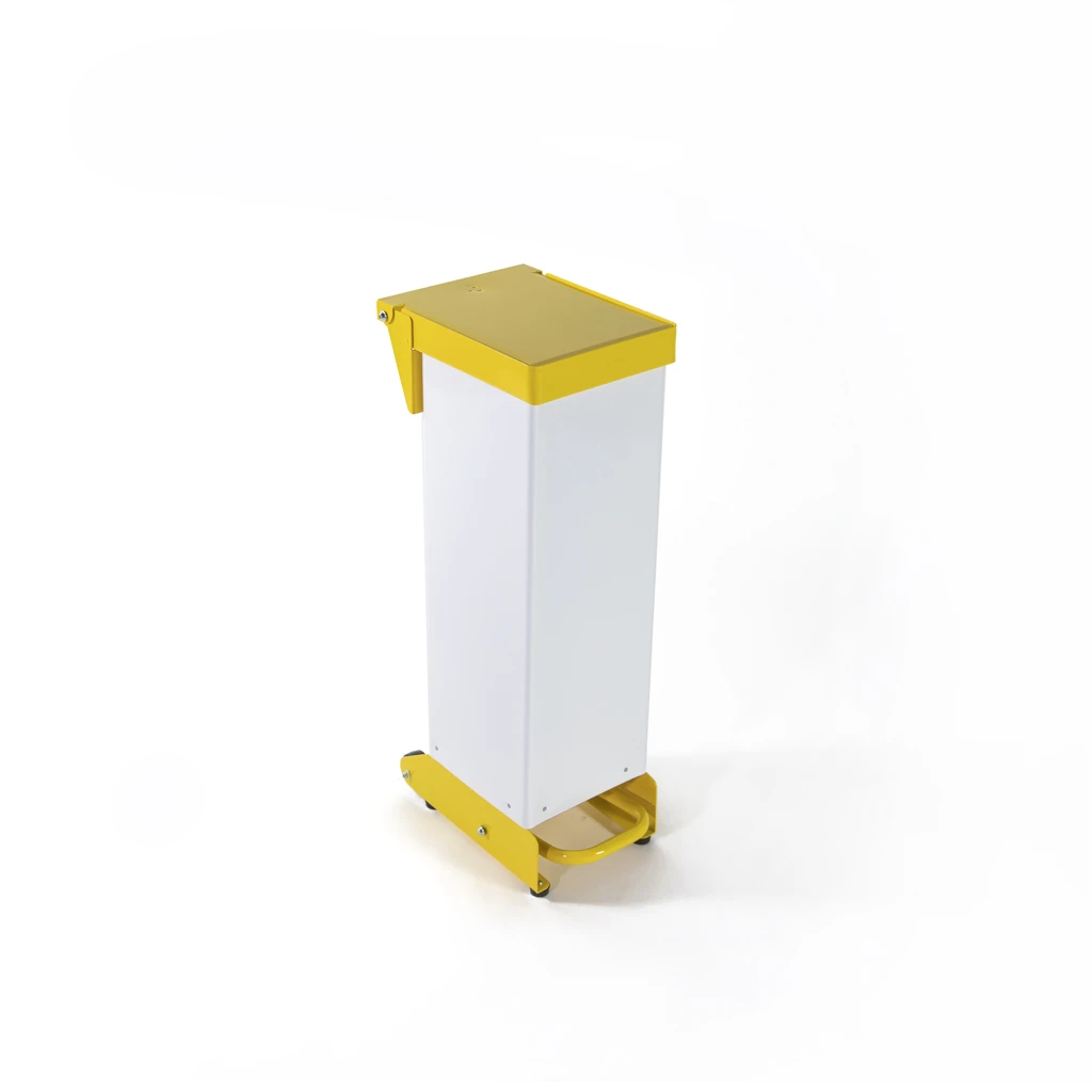  JanSan Fire Retardant Soft Closing Steel Pedal Bin 18 Litre Yellow