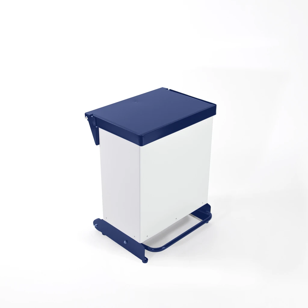  JanSan Fire Retardant Soft Closing Steel Pedal Bin 36 Litre Blue