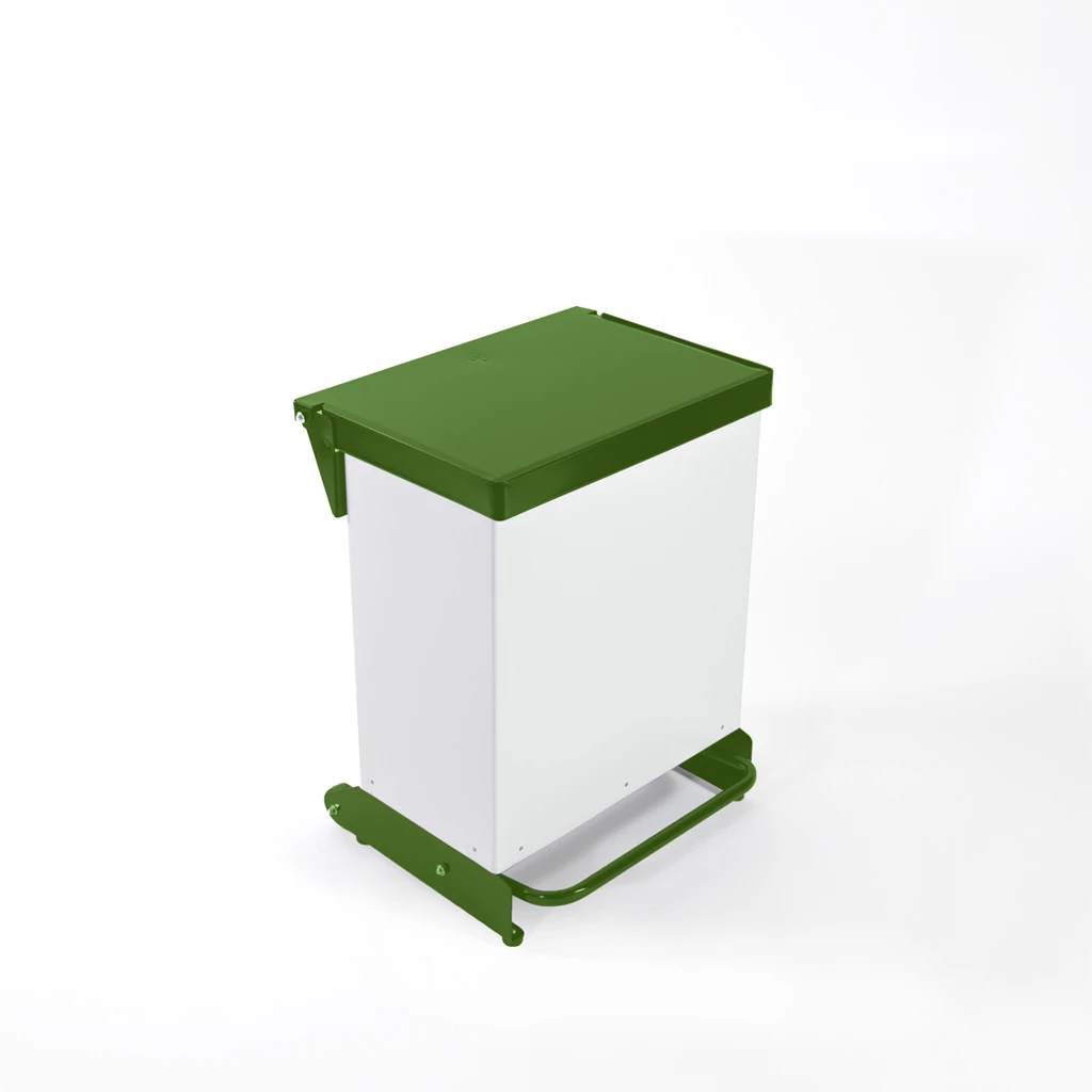  JanSan Fire Retardant Soft Closing Steel Pedal Bin 36 Litre Green