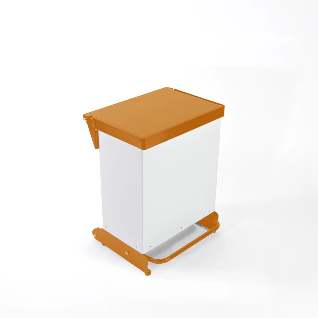 JanSan Fire Retardant Soft Closing Steel Pedal Bin 36 Litre Orange