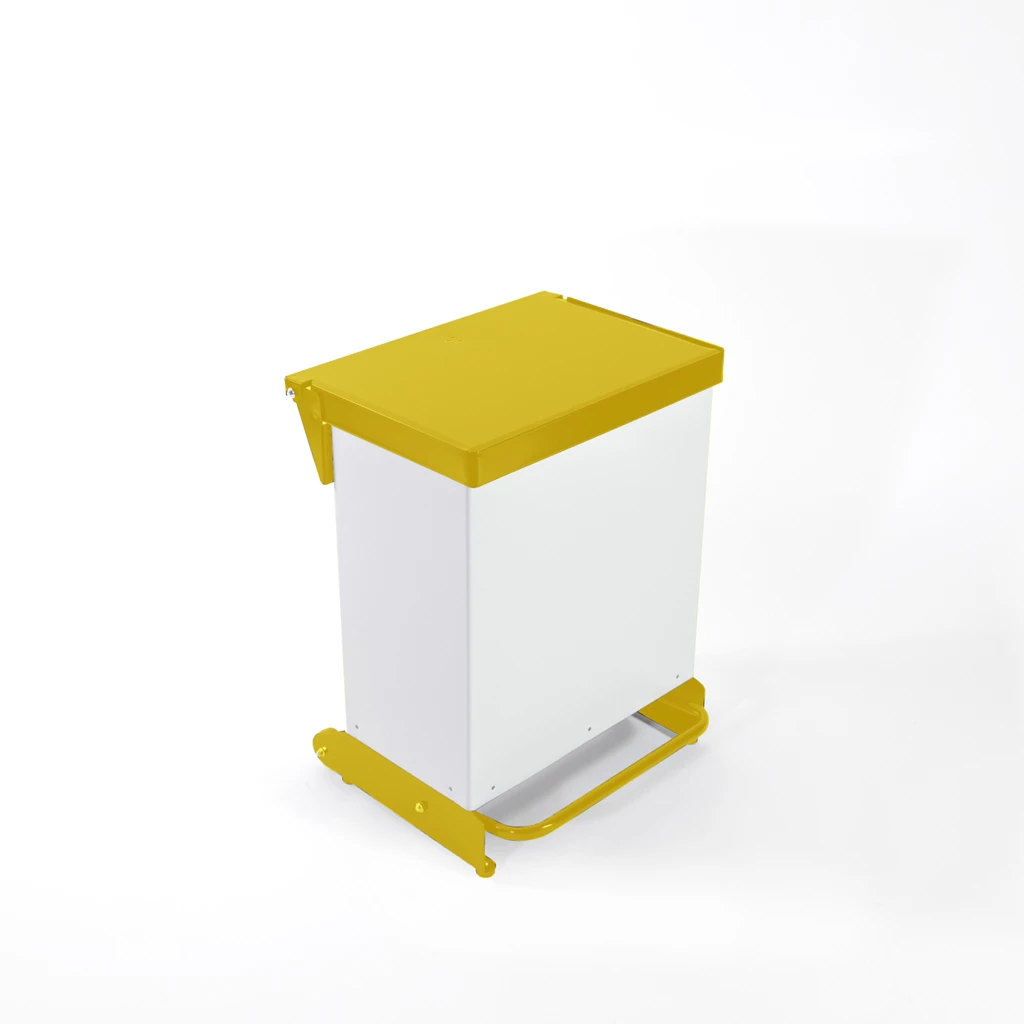  JanSan Fire Retardant Soft Closing Steel Pedal Bin 36 Litre Yellow