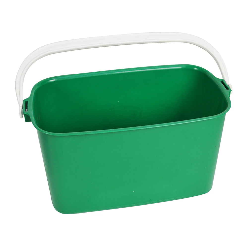 JanSan Oblong Bucket 9 Litre Green 