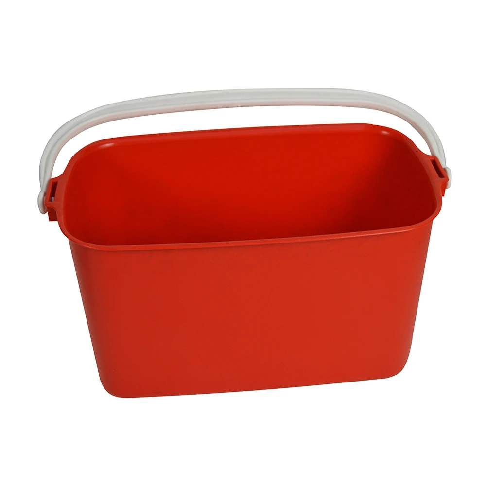  JanSan Oblong Bucket 9 Litre Red 