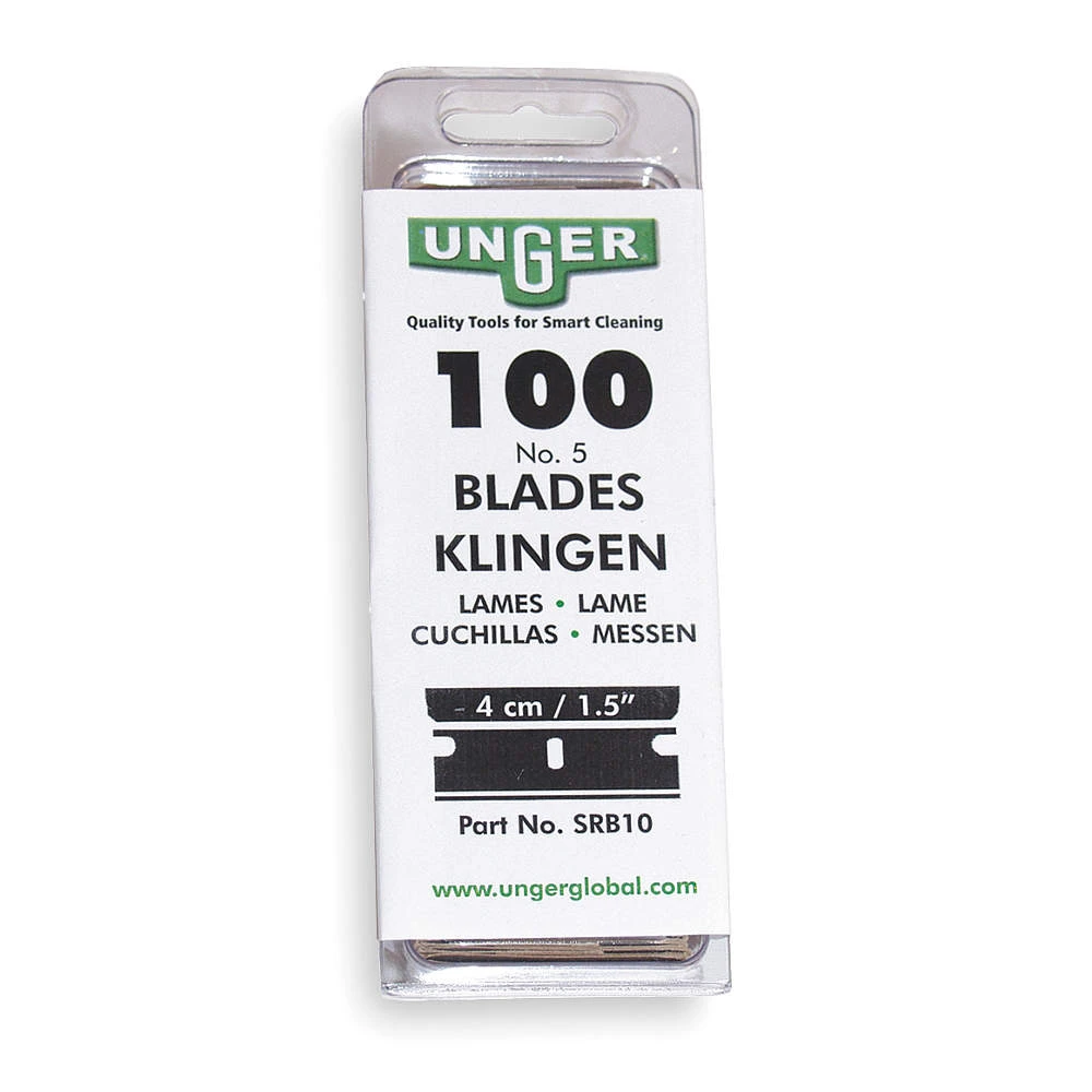 Unger SRB10 Safety Scraper Replacement Stainless Steel Blades 1.5"