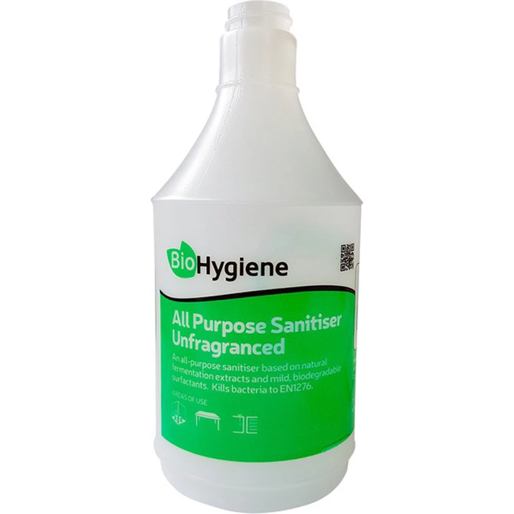 BioHygiene All Purpose Sanitiser Unfragranced Empty Bottle 750 mL