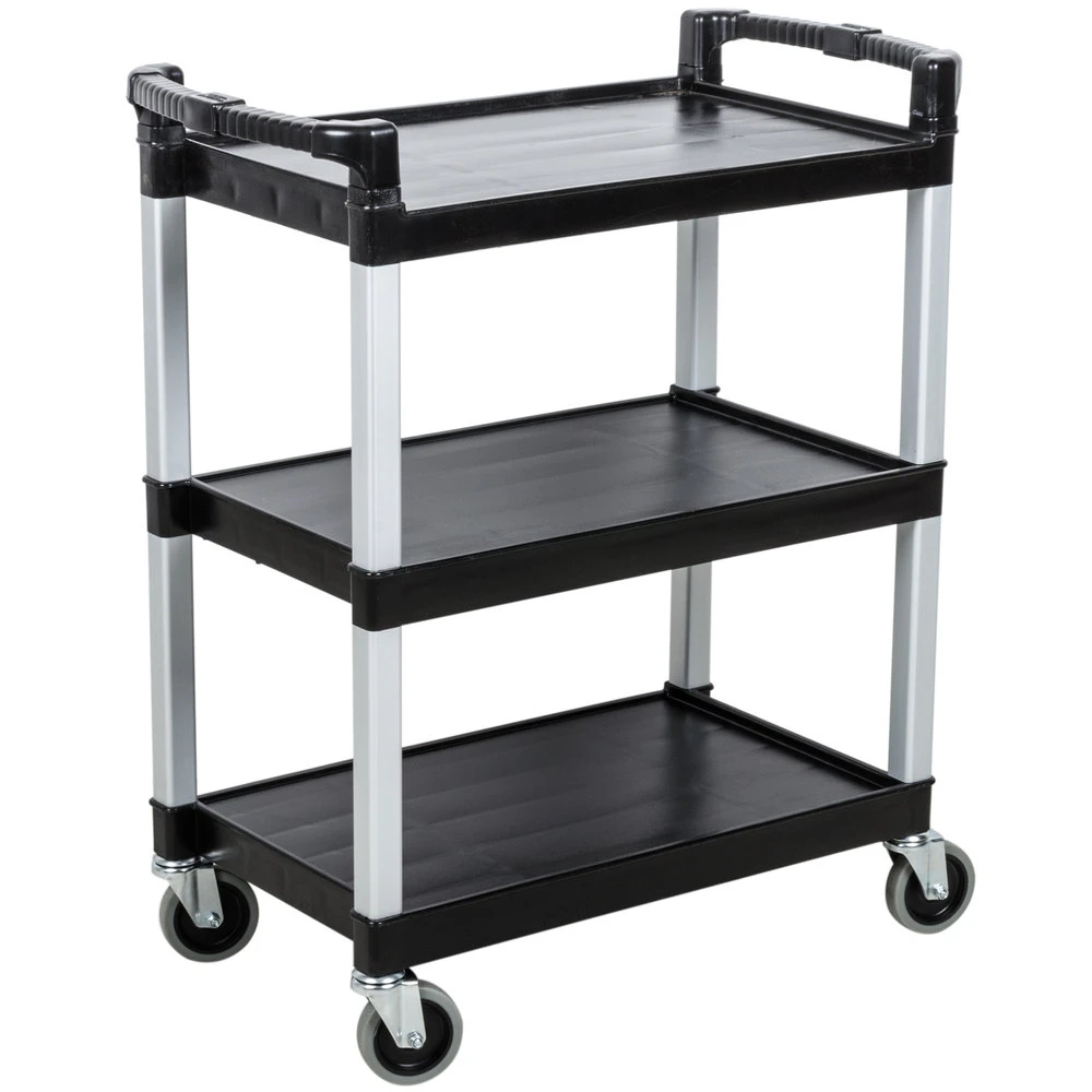  Continental Three Shelf Utility Cart Black 