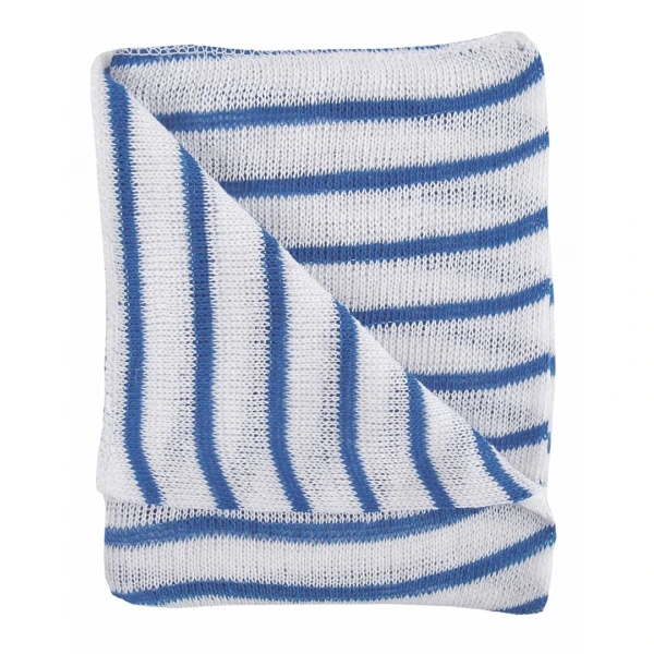 JanSan Stockinette Striped Dish Cloths Blue