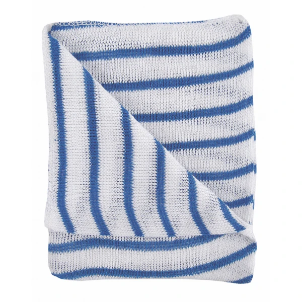  JanSan Stockinette Striped Dish Cloths Blue