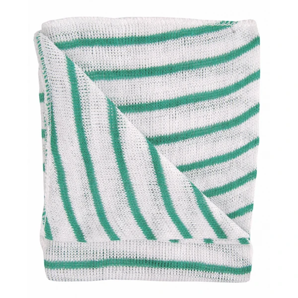 JanSan Stockinette Striped Dish Cloths Green