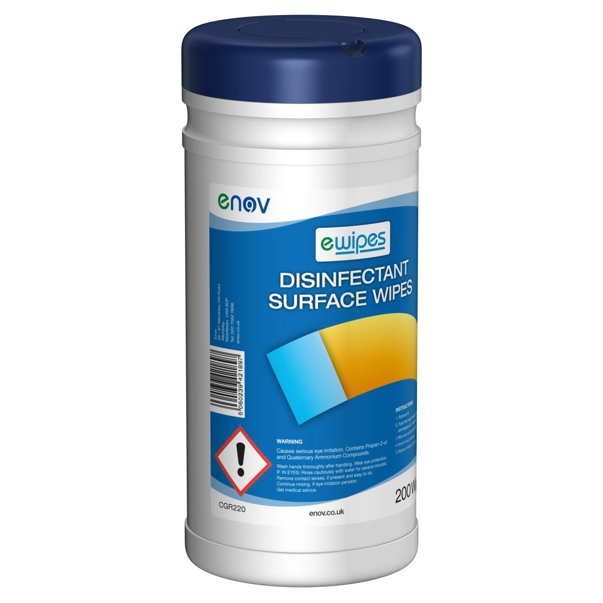  Enov Y220 Surface Disinfectant Wet Wipes Canister