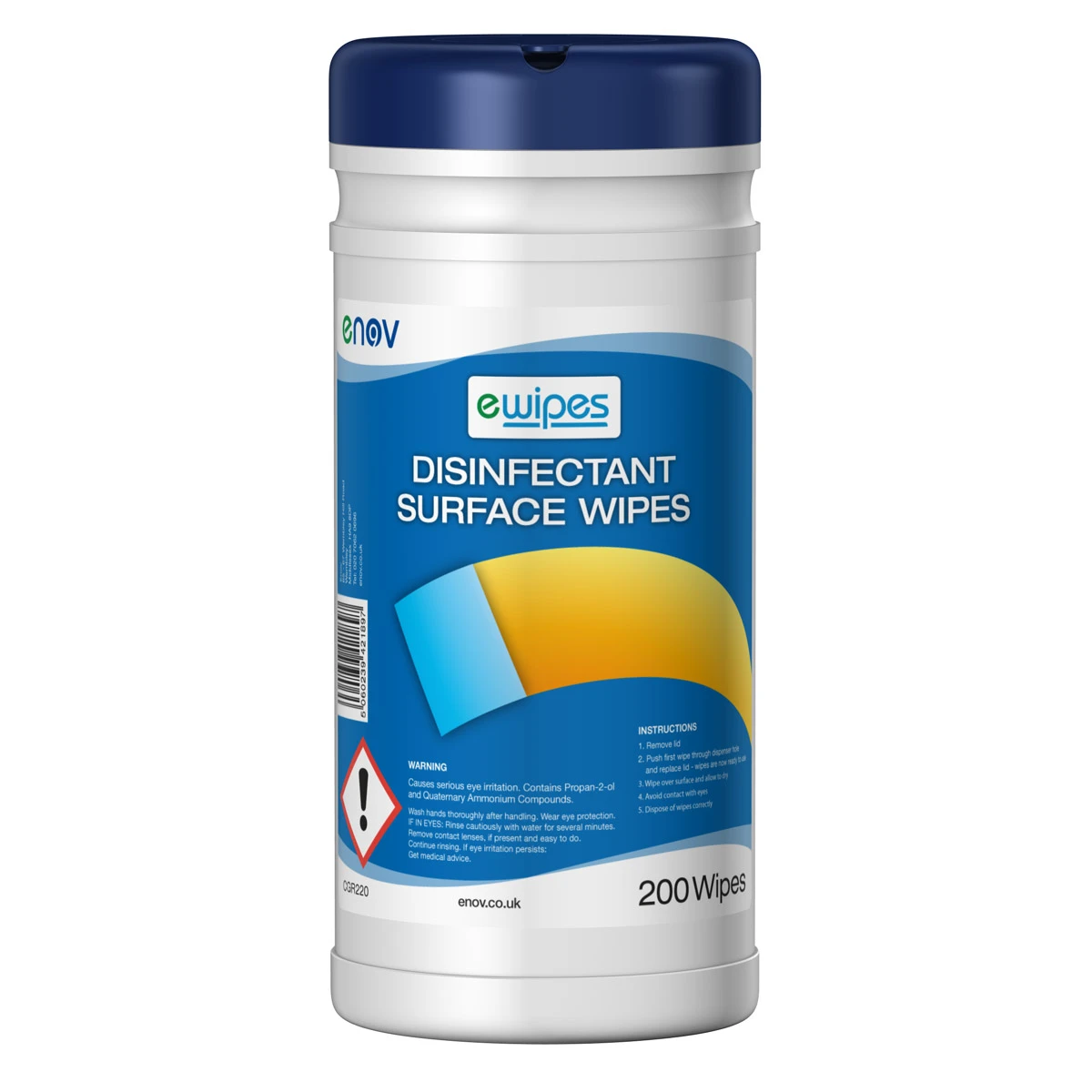 Enov Y220 Surface Disinfectant Wet Wipes Canister