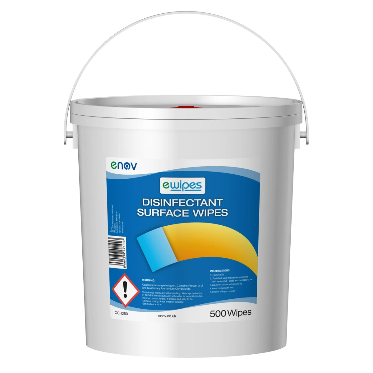 Enov Y250 Surface Disinfectant Wet Wipes Bucket