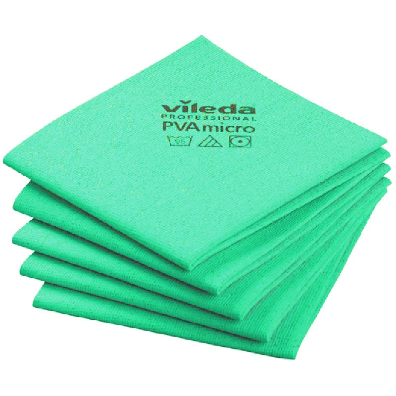 Vileda PVAmicro Streak-Free Cloths Green 