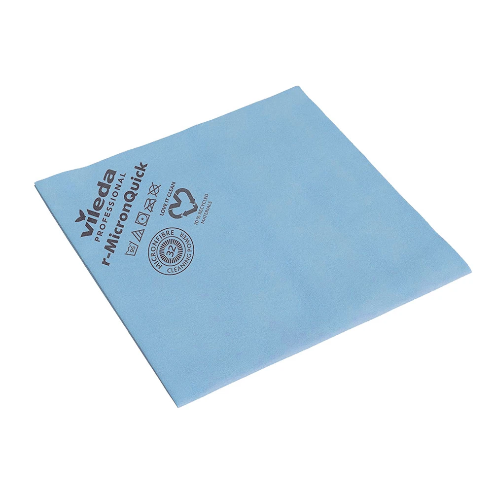 Vileda r-MicronQuick Recycled Durable Microfibre Cloths Blue