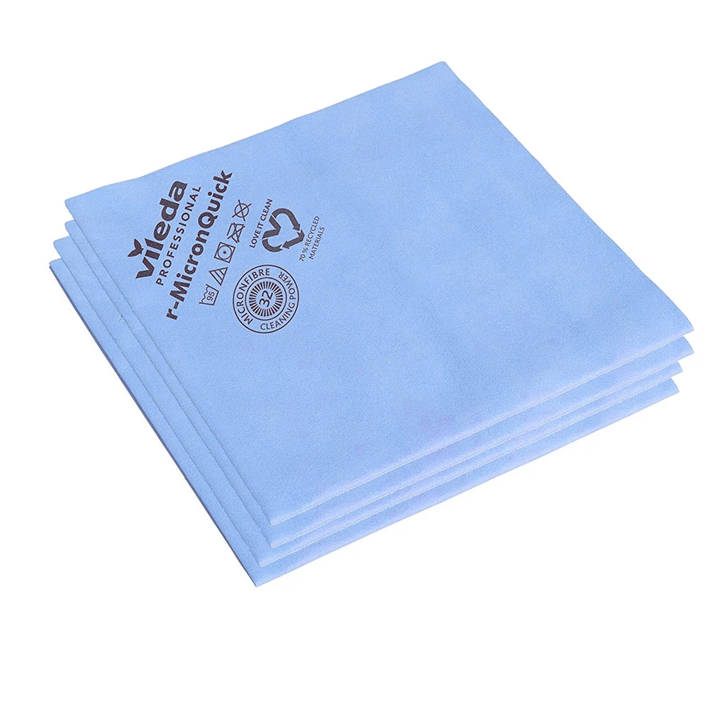 Vileda r-MicronQuick Recycled Durable Microfibre Cloths Blue